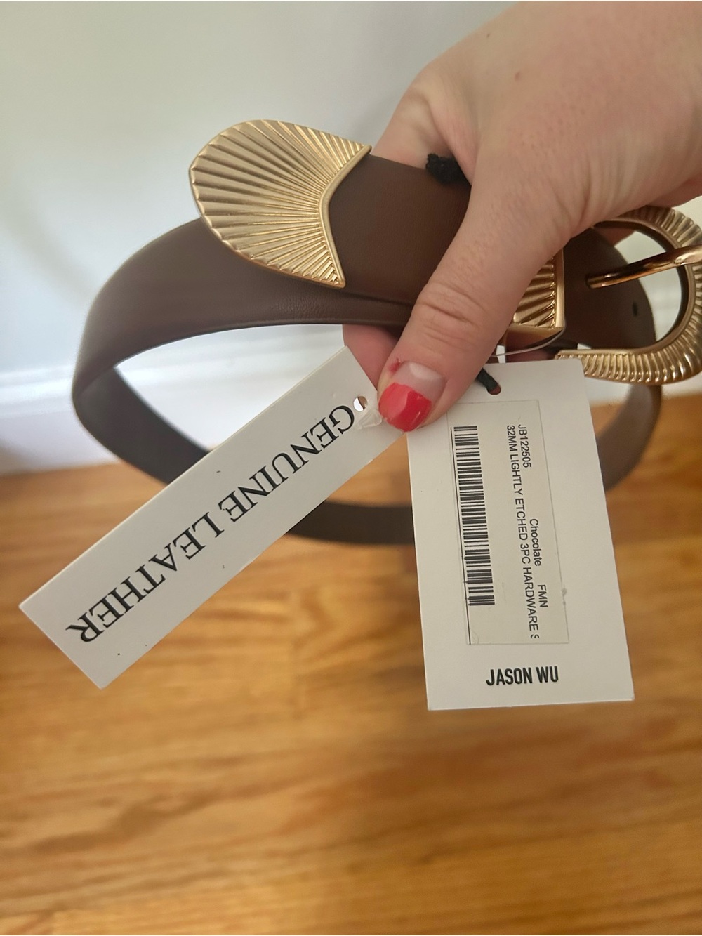 Jason Wu Leather Gold Detail Belt - Picture 2 of 3